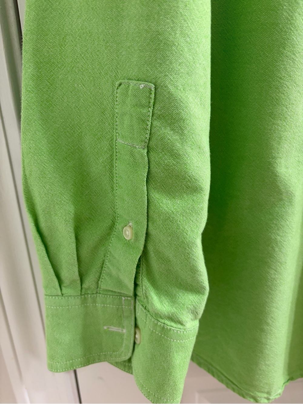 Chaps Men's Button-Down Shirt in Bright Green Sz XL Preppy Casual - Picture 7 of 8